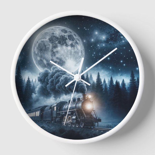 Horloge Locomotive à vapeur vintage (Recto)