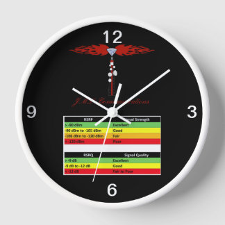 Horloge Logo de la tour de communication JML et graphique 