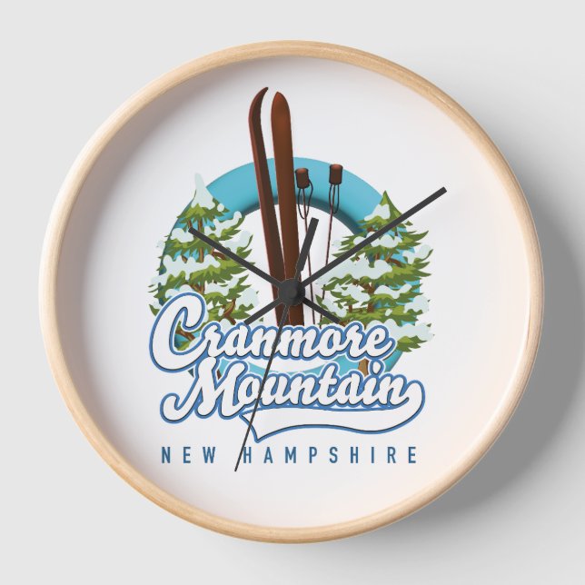 Horloge logo de ski Cranmore Mountain New Hampshire  (Recto)