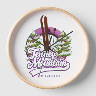 Horloge Logo de ski de la montagne Tenney