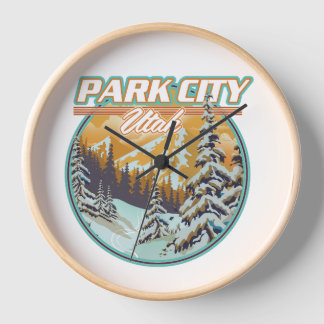 Horloge Logo de voyage Park City Utah