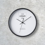 Horloge Logo d'entreprise Simple Minimal Blanc<br><div class="desc">Élevez la présence de votre marque et laissez une marque indélébile avec notre horloge personnalisée. C’est plus qu’un simple garde-temps; c’est un symbole du dévouement, du professionnalisme et de l’engagement de votre entreprise à faire un compte à chaque seconde. Faites la marque de votre marque à temps avec cette horloge...</div>