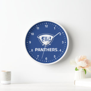 Horloge Logo Eastern Illinois Panthers Shield & Wordmark