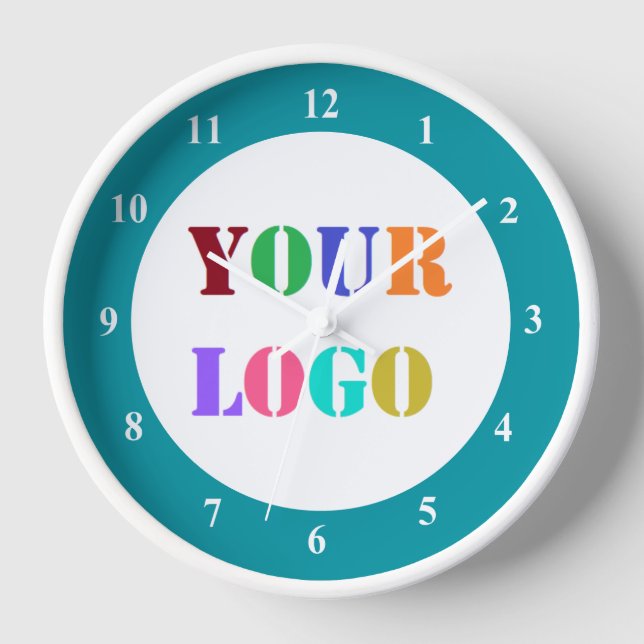 Horloge Logo Personnalisé Photo Promotion Business Wall Ho (Recto)