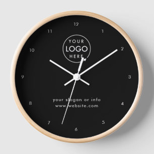 Horloge Logo professionnel Entreprise moderne Noir