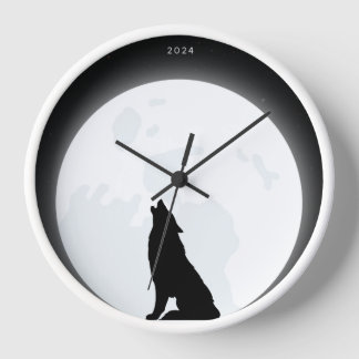 Horloge loup de lune intérieure