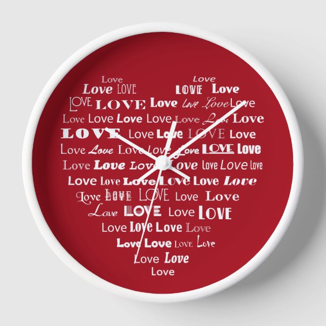 Horloge Love Heart Word (Recto)