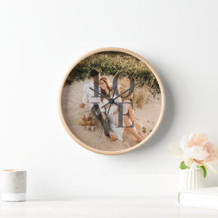 Horloge "LOVE" personnalisation Plan photo complet