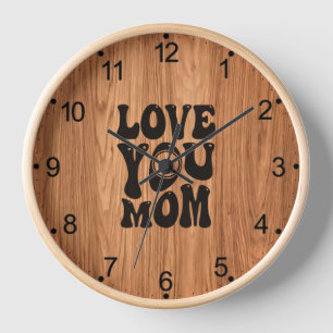 Horloge Love You Mom - Fête des mères
