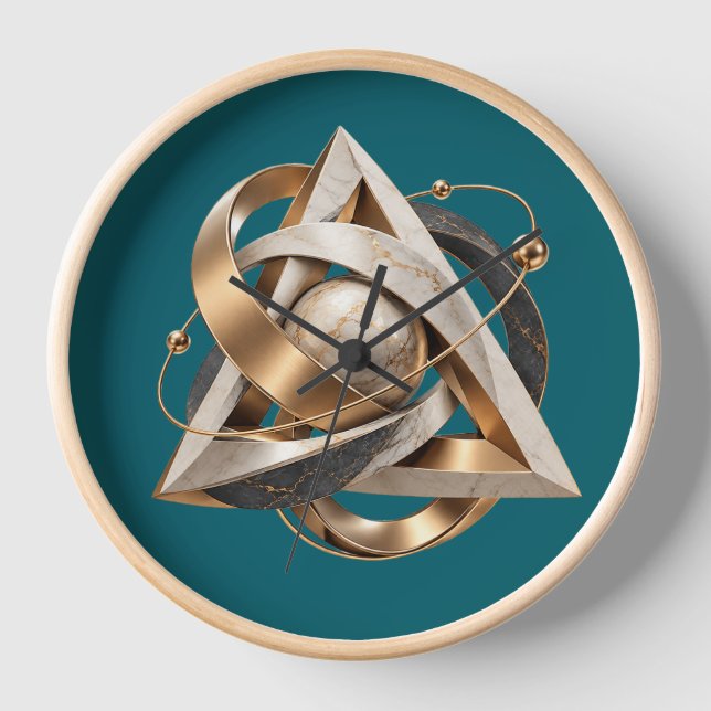 Horloge Luxury Sacred Geometry 3D Wall Clock (Recto)