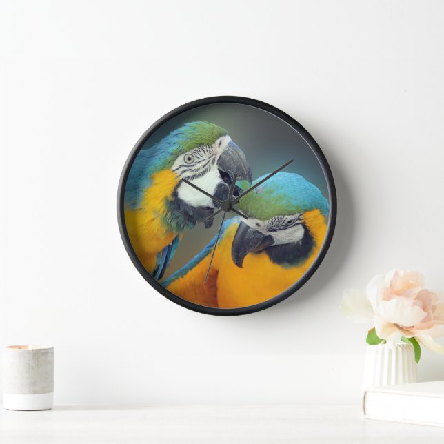 Horloge Macaws in love (Maison)