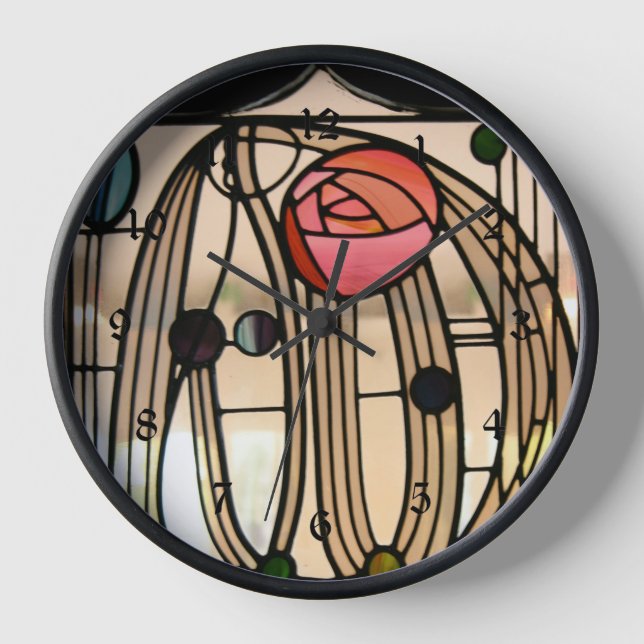 Horloge Mackintosh - Fenêtre en verre tendu, (Recto)