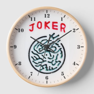 Horloge MahJong symbole du jeu Joker tuile