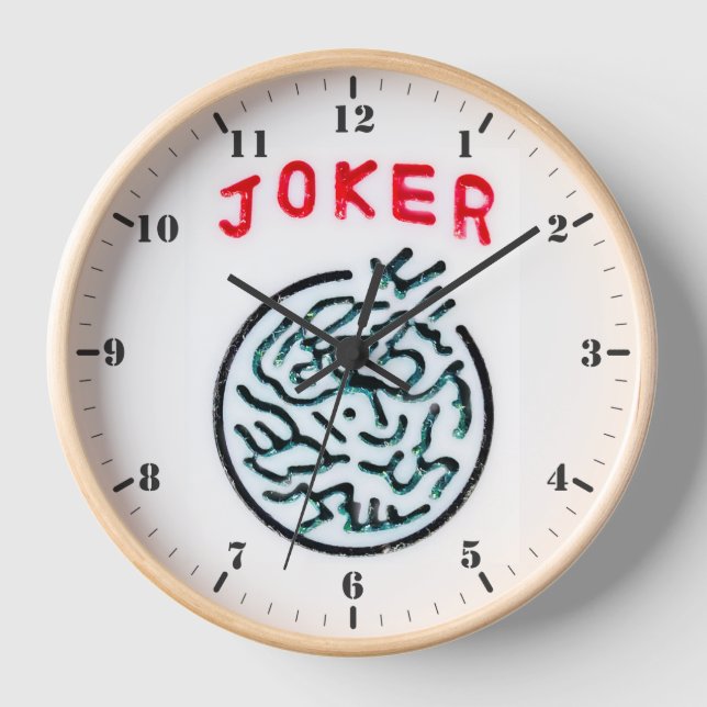 Horloge MahJong symbole du jeu Joker tuile (Recto)