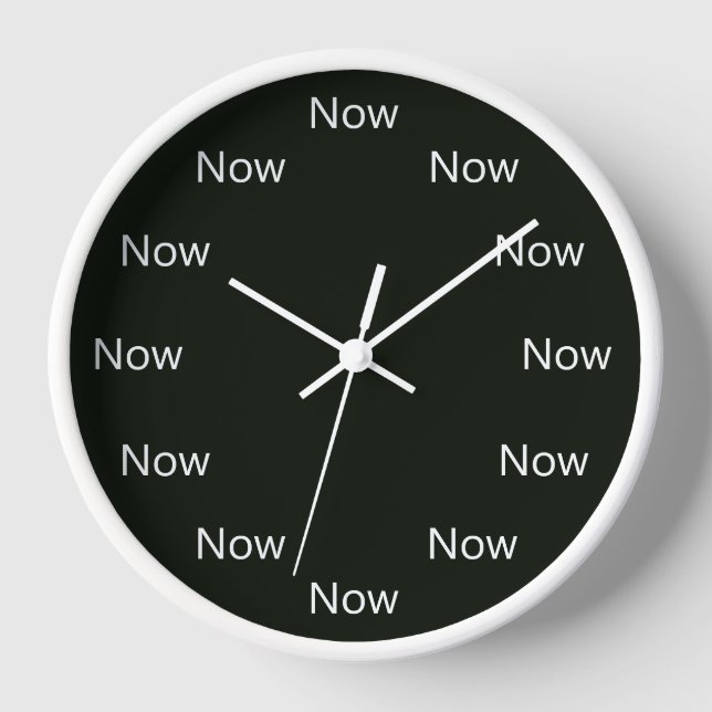 Horloge Maintenant est Zen™ - Mindfult Taoist Bouddhiste N (Recto)