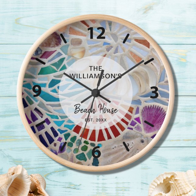 Horloge Maison de plage personnalisée  (Créateur téléchargé)