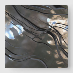 Horloge malléable du Motif métallique