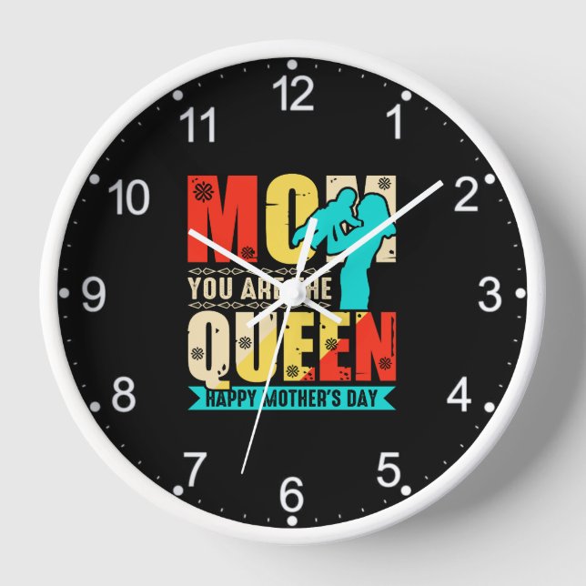 Horloge Maman Tu Es La Reine (Recto)