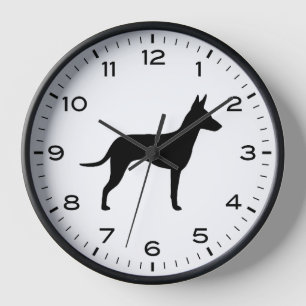 Horloge Manchester Terrier race Chien Silhouette