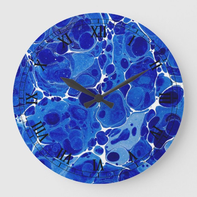 Horloge marbrée par bleu (Recto)