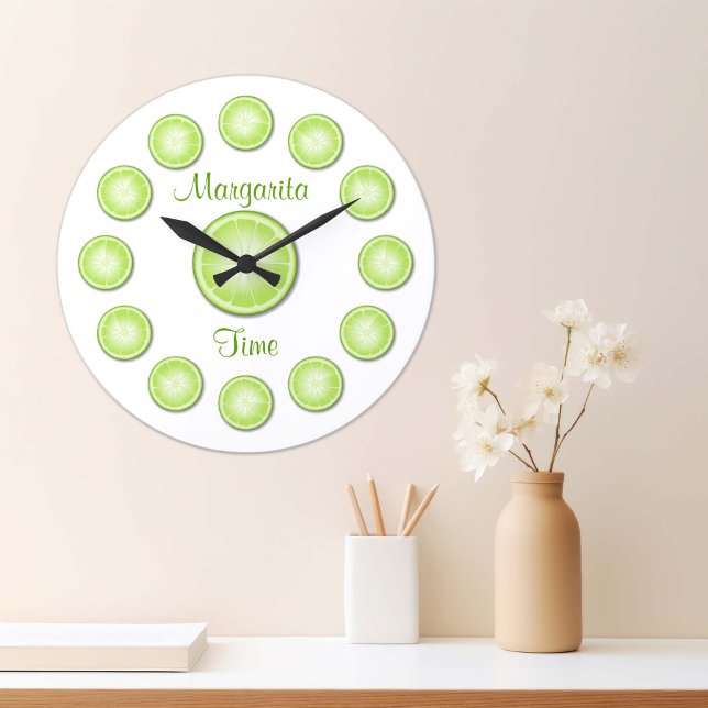 Horloge Margarita Time (Margarita Time Clock. A burst of sunshine for your kitchen or party zone! )