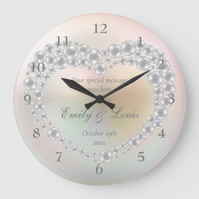 Horloge Mariage personnalisée Anniversaire (Recto)