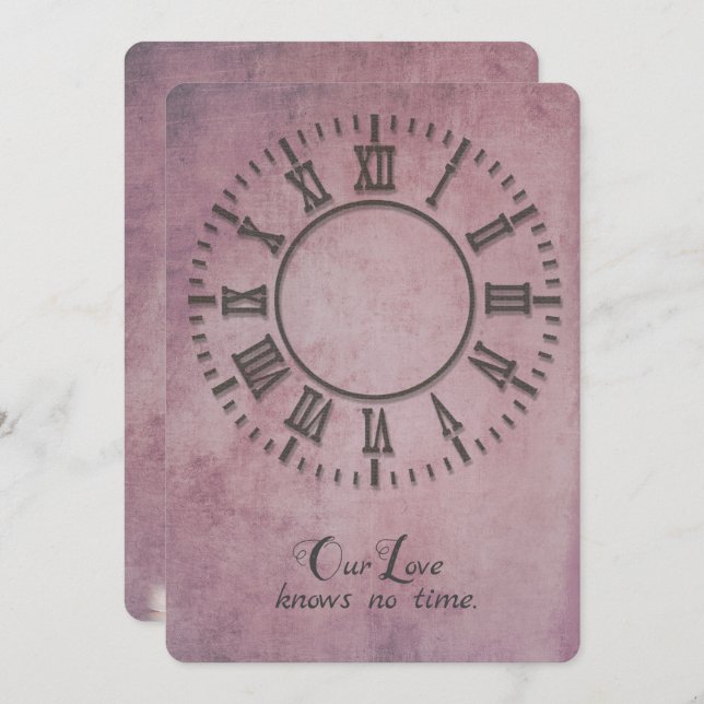 horloge mariage sans invitation à main (Devant / Derrière)