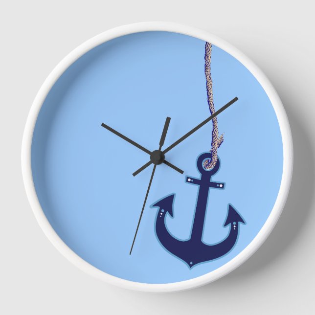 Horloge marine anchor nautical home decor (Recto)