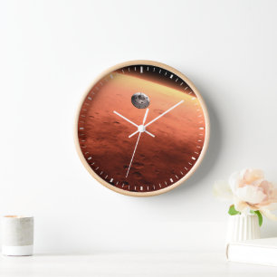 Horloge Mars Science Laboratory approchant Mars.