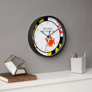 Horloge Maryland Flag and Crab