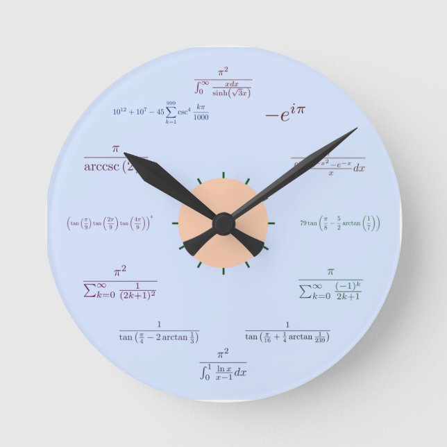 Horloge mathématique (bleue) (Recto)