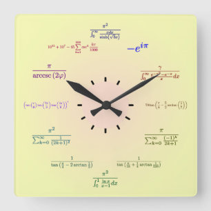 Horloge mathématique (dégradé jaune-bracelet)