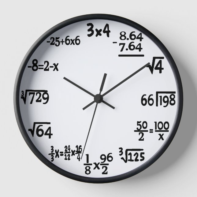 Horloge Mathématiques (Recto)