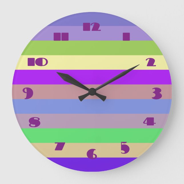 Horloge mauve et verte (Recto)