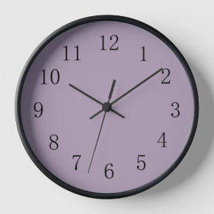 Horloge mauve ronde (moyenne) pastel