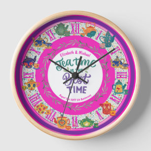 Horloge Maximalist Kitchen Tea Time Personnalisé N'IMPORTE