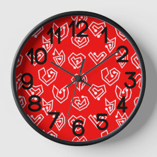 Horloge Mazes de la Saint Valentin blanche
