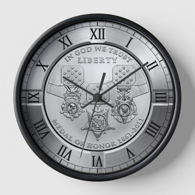 Horloge Médaille D'Honneur Dollar D'Argent Commémoratif ~  (Recto)