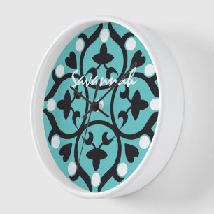 Horloge Médaillon Aqua Clair Personnalisé ou Toute Autre C
