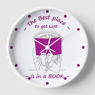 Horloge Meilleur endroit pour se perdre dans un livre