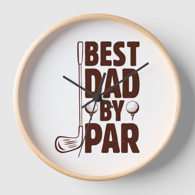 Horloge Meilleur papa par Parc Golf Papa (Recto)