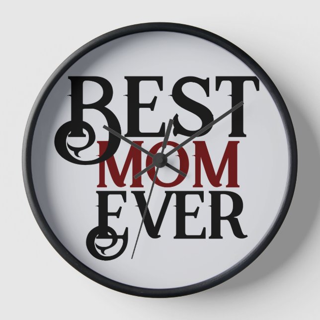 Horloge meilleure maman jamais, maman maman maman simple c (Recto)