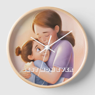 Horloge MEILLEURE MÈRE JAMAIS Fête des Mères Photo Mur Hor
