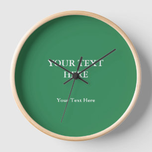 Horloge Mer Vert Plaine Élégant Moderne Minimaliste
