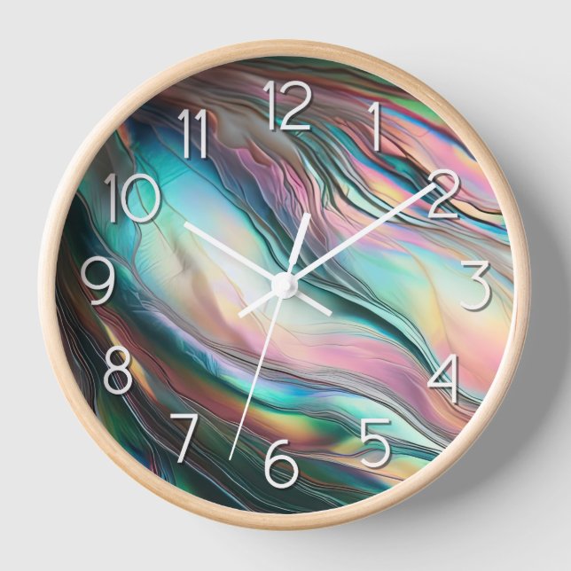 Horloge Mère de perle avec grand nombre (Recto)