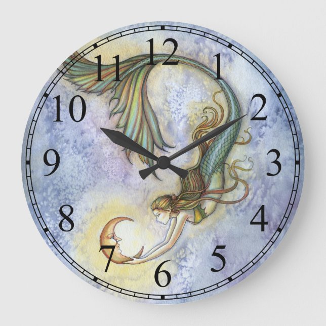 Horloge Mermaid Moon Deep Sea par Molly Harrison (Recto)