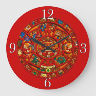 Horloge mexicaine aztèque d'histoire de calendrier