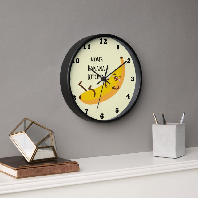 Horloge Mignonne ajouter nom banane cuisine (Bureau)