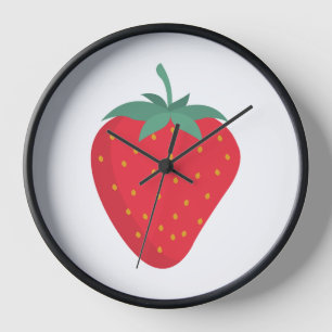 Horloge mignonne du mur de fraise
