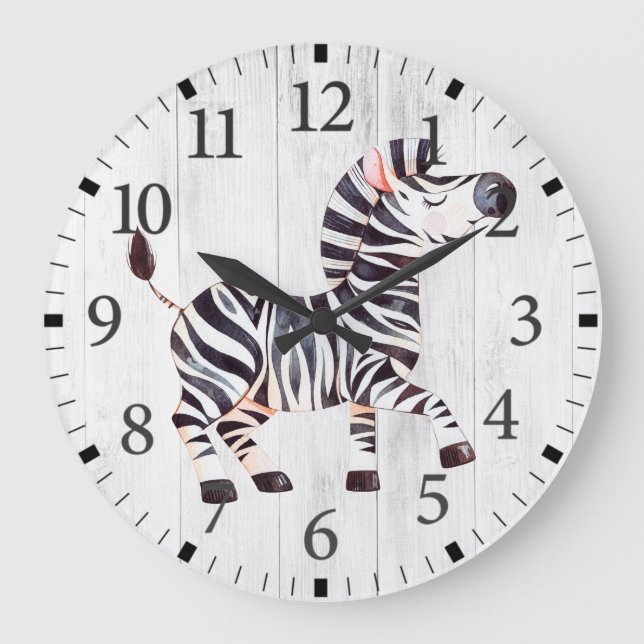 Horloge mignonne du mur Zebra (Recto)